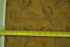 By 1/2 Yd, 44" Wide, Brown Leaves on Brown Quilt Cotton, SSI/Debbie Mumm, M6909