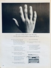 1960s ROYAL MERCURY Typewriter for Kids Magazine Ad 14x11