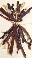 Bundled Hand-Dyed Wool Selvedges for Crafts, Prodding, Braiding Rugs #60