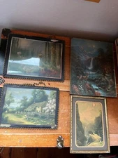 Vintage Lot of Art Knutson’s Conoco Service Cabin w Deer Couple Print & Other Ru