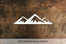 Mountain Range Vinyl Decal | Adventure Wilderness Nature Outdoors Bumper Sticker