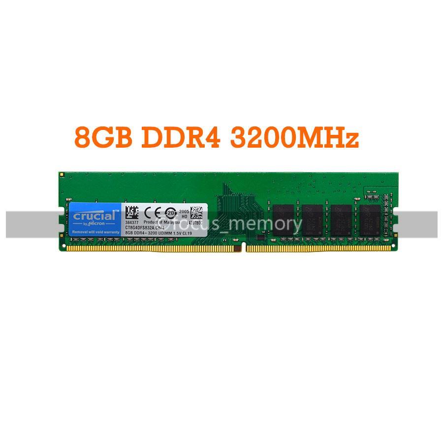 Crucial 8GB 16GB Ram DDR4 2133 2400 2666 3200MHz DIMM 2Rx8 288Pin