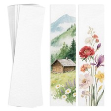 50 PCS Watercolor Paper Blank Bookmarks 1.9" x 7.8", 100% Cotton 140lb/300gsm...