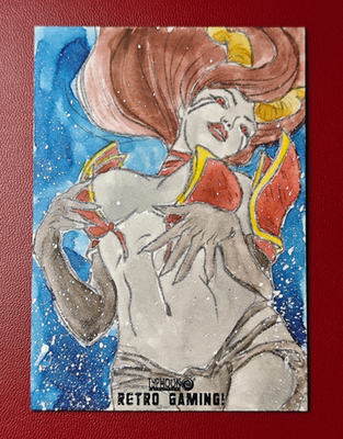 #ad #ad 2024 Typhoon Retro Gaming Demon Girl Sketch Card 1 1 Signed by Jeffrey Benitez $34.99