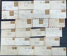 #684 Warren G. Harding 1.5c First Day covers lot of 76 combos, Pairs, Blocks of