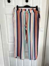 Women’s Striped Straight Leg Trousers, George, Size 20