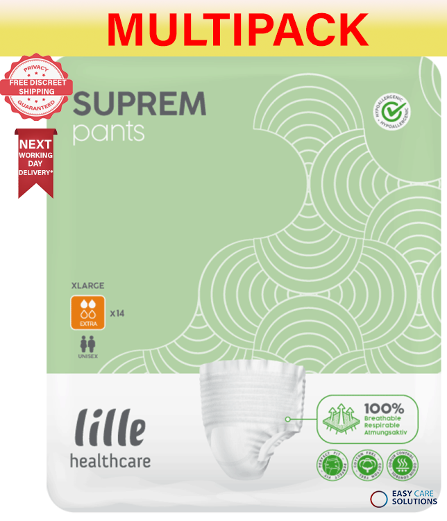56 x Lille Suprem Extra|Adult Unisex Incontinence Pants|Large|4 Packs of 14