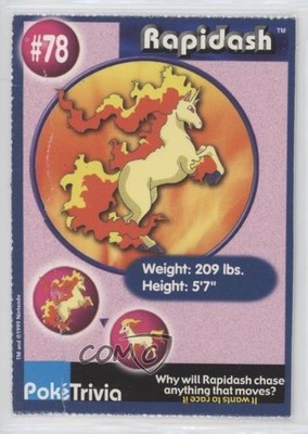 Rapidash (Collectible Movie Scene #6) Perforated #78 1999 0l4h