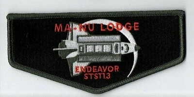 Boy Scout OA 133 Ma-Nu Lodge Oklahoma Astronaut Series Flap Endeavor