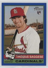 2025 Topps Heritage Dark Blue Border Thomas Saggese #177 5i3
