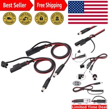 Versatile 2-Pack DC to SAE Connector Cables - Ideal for Solar Battery Systems