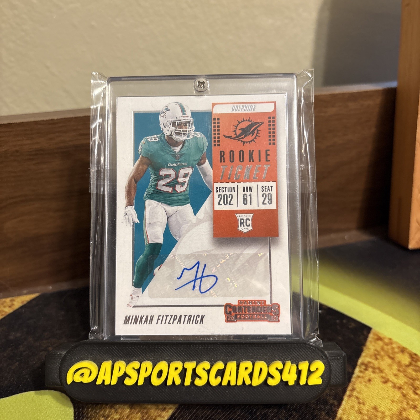 Minkah Fitzpatrick Panini Contenders #147 Variation-Autograph