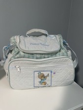 Vintage Blue Boy Precious Moments Medium Baby Diaper Bag Quilted