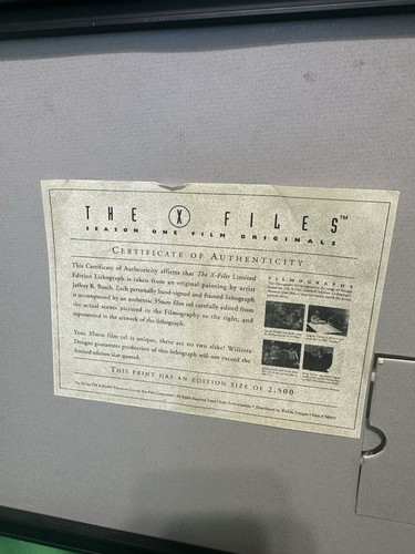 The X-Files Season One Film Originals Limited Edition Lithograph - Picture 4 of 12