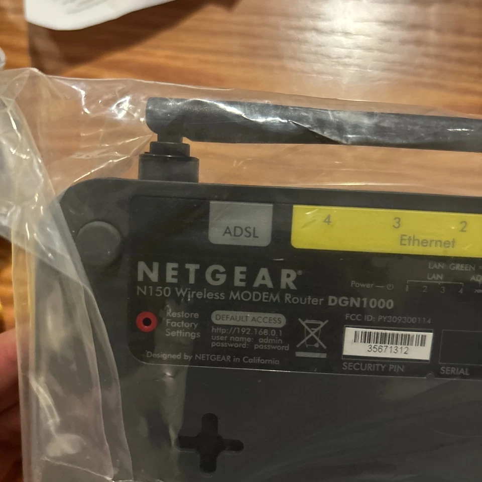 NETGEAR N150 Wireless ADSL2+ Modem Router DGN1000 New Not In Original Box - Image 3 of 4