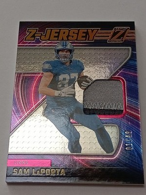 2024 Zenith Football Z Jersey Sam Laporta 01/49 2 Color Patch (Mem)