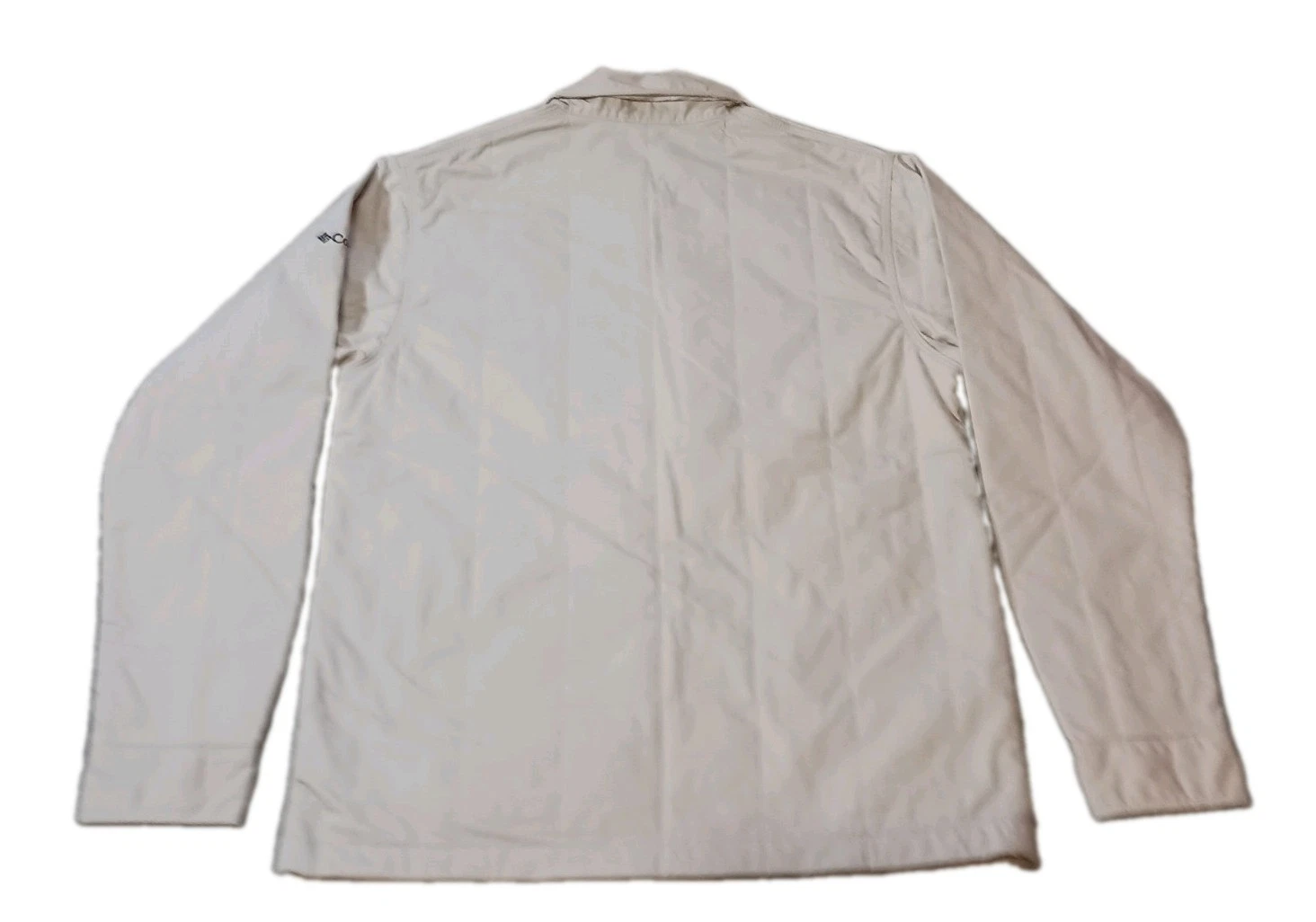 Michigan Wolverines Columbia Quilted Shirt Snap Jacket Tan Mens S Fits M/L NWT image 7