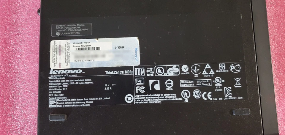 Lenovo ThinkCentre M92p USFF PC, i5-3470T/16GB/240GB SSD, Windows 10 Pro - Image 3 of 4