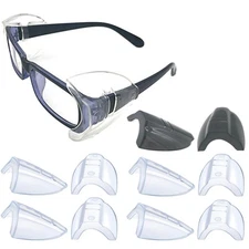5 Pairs Safety Glasses Side Shields,Slip on Side Shields, Fits Medium to Larg...