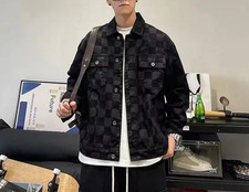 Men Luxury Fashion Trendy High Street Jeans Wide Sleeve Denim Casual Jacket Coat