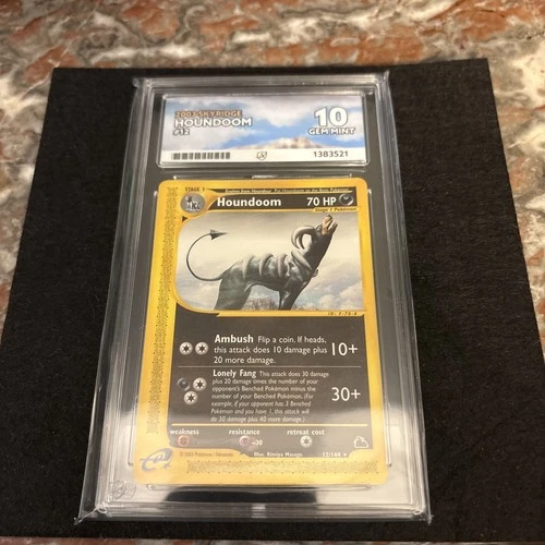 Houndoom Non Holo -  Skyridge 12/144- Pokemon Card - ACE 10