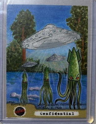 2025 Long Dog Cards UFO 2: Alien Archives Leah Battle Sketch Card Australia 1966
