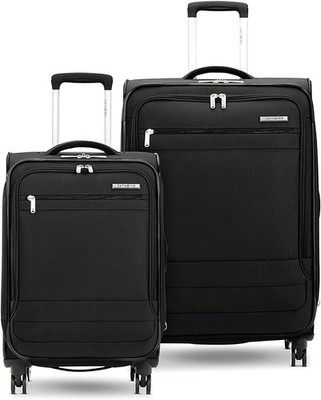 Samsonite Aspire DLX Softside Expandable 2pc Black Luggage w/Wheels - 20'' & 24''