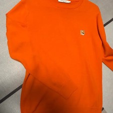 Maison Kitsun  Authentic Orange Knit Sweater