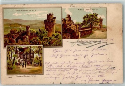 13273425 - 6140 Bensheim Schloss Auerbach Gasthaus Auerbacher Schloss 1901