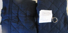 2 Pottery Barn Belgian Linen Diamond Euro shams quilted midnight blue New wo tag