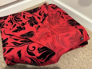 Impact Black and RED Embossed Velour Photo Fabric Backdrop 9' x 12'