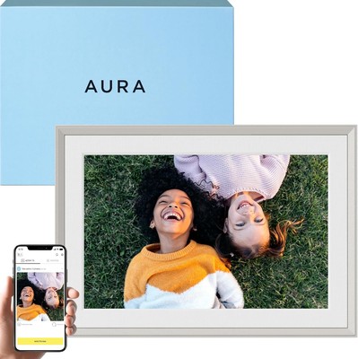 Aura Carver 10.1'' WiFi Digital Picture Frame | The 10'' - White with Mat 
