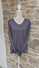 RBX sports top base layer ladies women’s grey v neck super soft running gym L