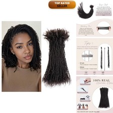Originea Sister Locs Extensions Human Hair 1B 14 Inch 30 Strands