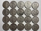 1940s US Walking Liberty Silver Half Dollar Lot x20 90% Silver Mixed Year & Cond