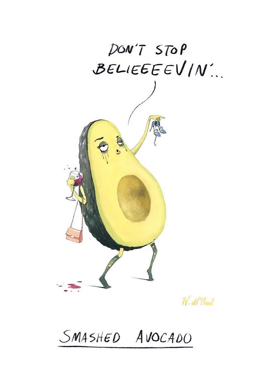 Smashed Avocado Birthday Card Drunk Humour Joke Funny Open Male Female FREE P&P
