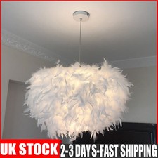 Light Shade Lampshade Fluffy Feather Lamp Modern LED Pendant Ceiling Chandelier