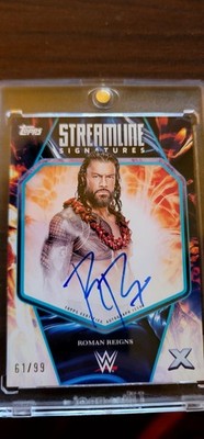 2025 Topps Exalted WWE Roman Reigns Streamline Signatures Auto #61/99 SSP