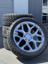 22 Chrome Wheels Rims Tires Chevy Silverado Tahoe Gmc Sierra Yukon 1500 4x