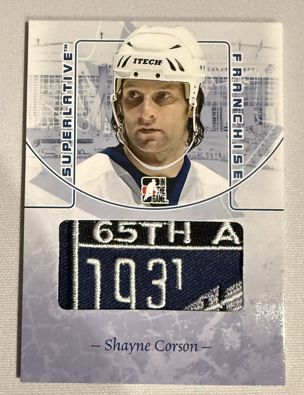 In the Game 2009 Superlative Franchise Blue Shayne Corson #39 Maple Leafs /25