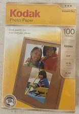 Kodak Photo Paper Gloss 4"x6" 100 Sheets - Instant Dry Factory Sealed