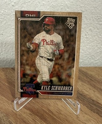 2026 Topps Series 2 - Kyle Schwarber Wood Grain Parallel 12/25 Ebay 1/1 