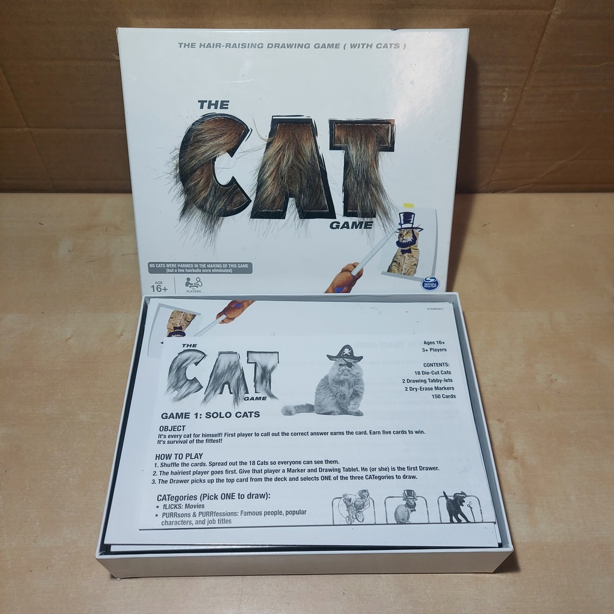 Vintage The Cat Game Drawing Card Game Spin Master Games. Fun Family Kids  Fun