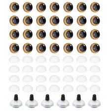 16mm Flash Safety Eyes, 34 Set Colorful Glitter Safety Eyes, Orange