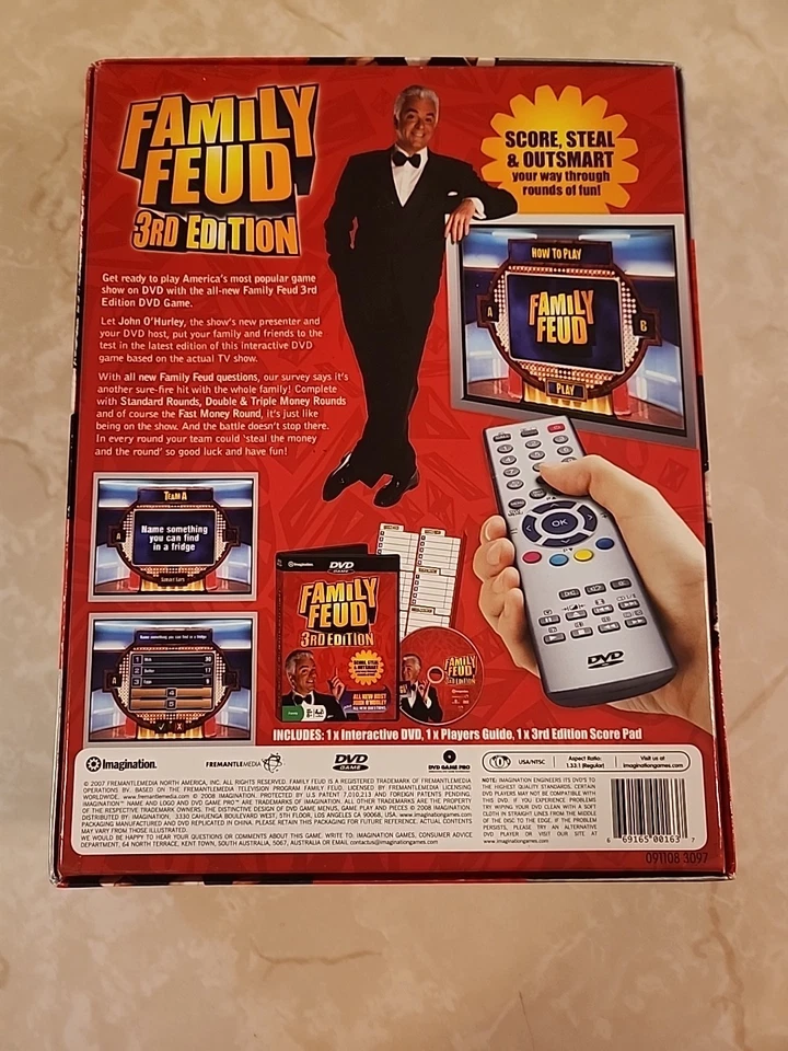 2007 DVD Game Family Feud 3rd Edition 100% Complete open box - Image 2 of 4