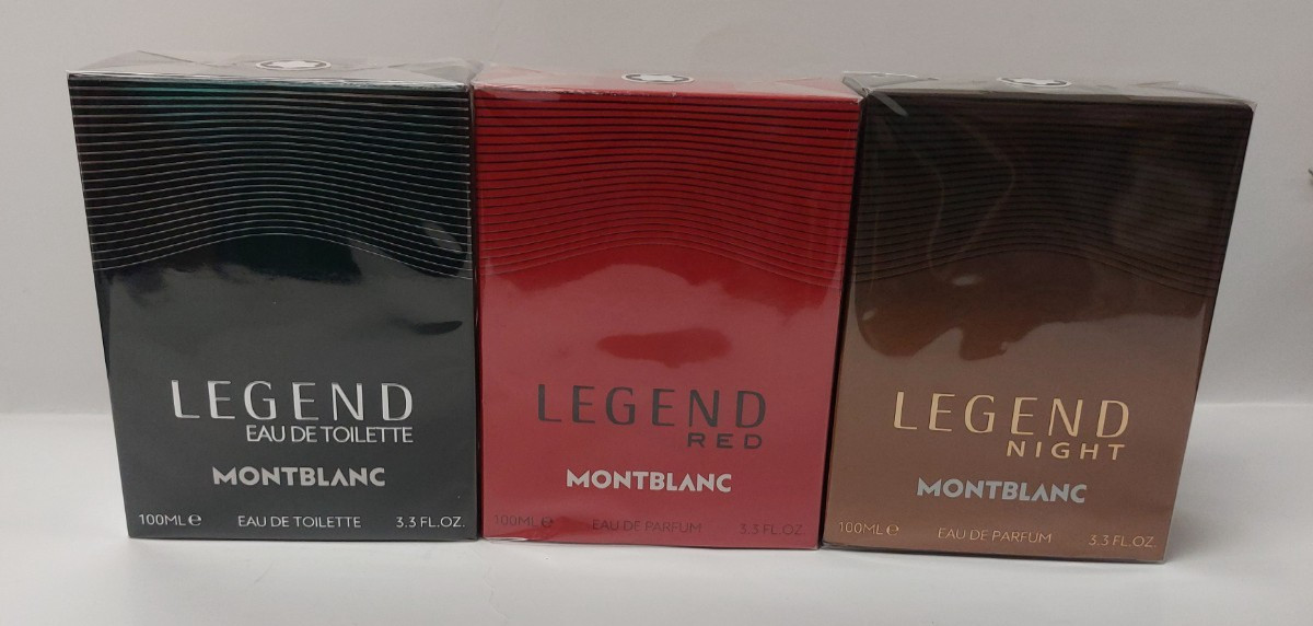 Mont Blanc Legend 3.4oz Men's Eau de Toilette Spray 3 PCS MIX