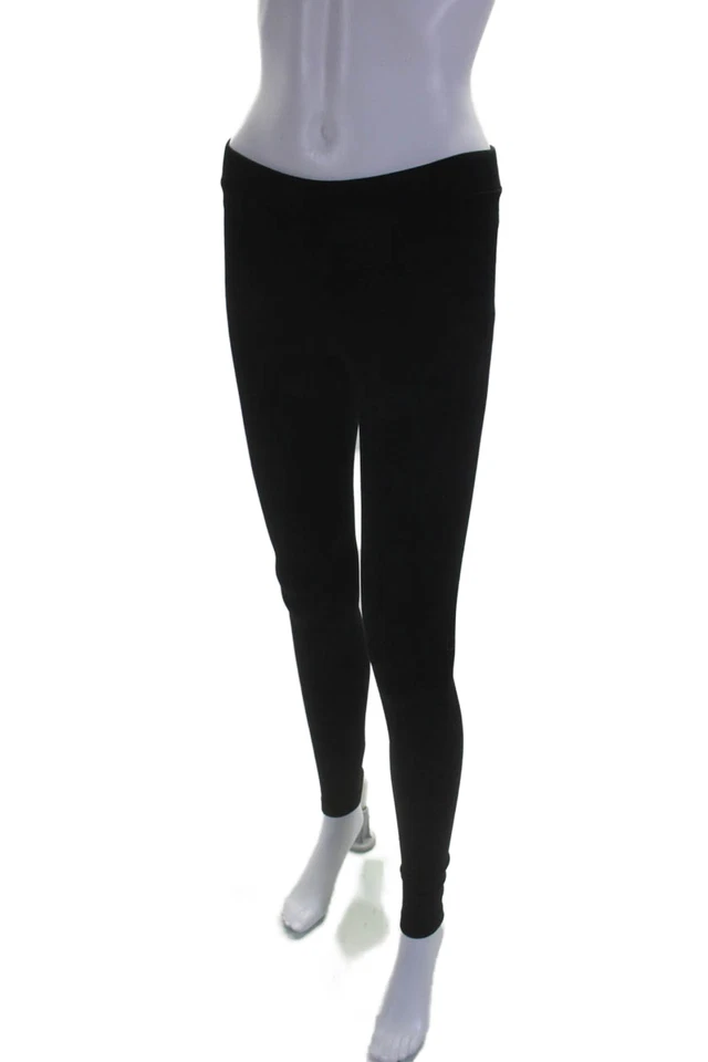 Pantalones leggings Vince para mujer negros lisos tiro alto talla XS Foto 2 de 4