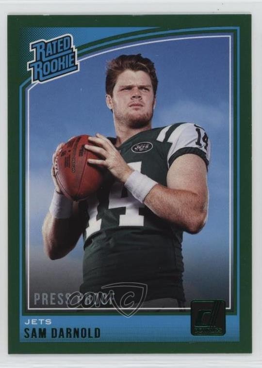 2018 Panini Donruss Rated Rookie Press Proof Green Sam Darnold #301 2s2