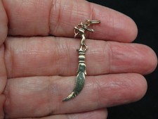 Vintage RARE FIND Atocha Silver w/Gold Toothpick Charm Marked Atocha Shipwreck