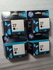 Genuine HP 27 Black Ink Cartridge C8727AN OEM Lot Of 4 Exp: 2012